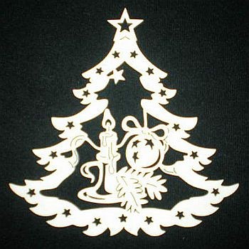 Tannenbaum mit Kerzenhalter 9cm